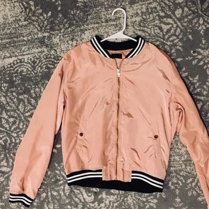 baby pink bomber jacket